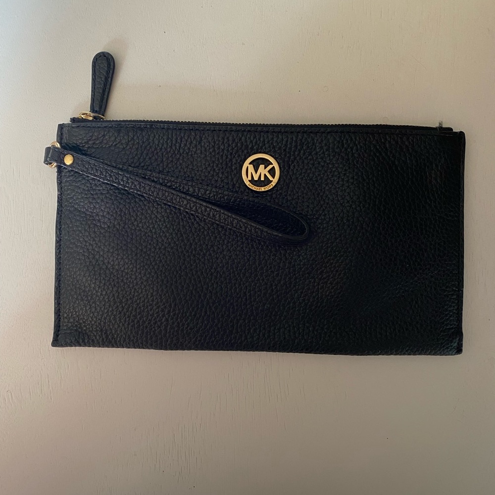 Michael Kors black wristlet